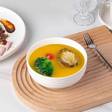 Cereal & Soup Bowls Set of 6 Porcelain, Microwave & Dishwasher Safe