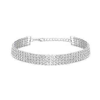 Women’s Silver Rhinestone Choker
