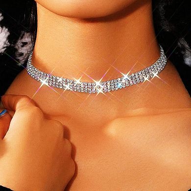 Women’s Silver Rhinestone Choker