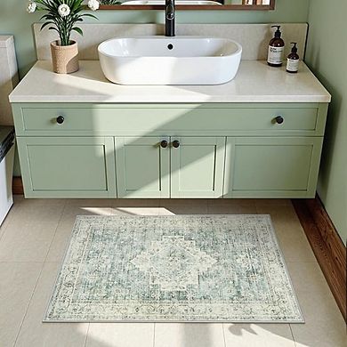 Boho Washable Non-Slip Low Pile Entry Area Rug