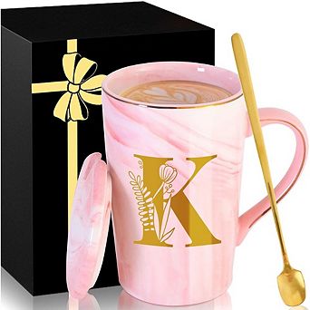 Personalized Ceramic Mug with Lid Mother’s Day Gift for Mom Birthday Cup