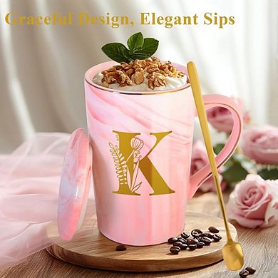 Personalized Ceramic Mug with Lid Mother’s Day Gift for Mom Birthday Cup