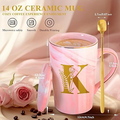 Personalized Ceramic Mug with Lid Mother’s Day Gift for Mom Birthday Cup