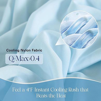 4-Piece Cooling Sheet Set Full Size, Cooling Bed Sheets for Hot Sleepers and Night Sweats, Soft