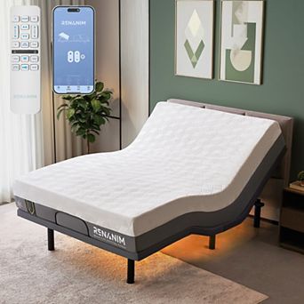 SF Adjustable Bed w/ 10" Gel Memory Foam Mattress, Massage, Zero Gravity
