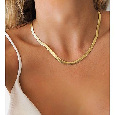Womens Dainty Snake Choker Necklace