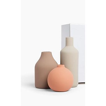 Ceramic Vase Set of 3, Modern Farmhouse Decorative Vases