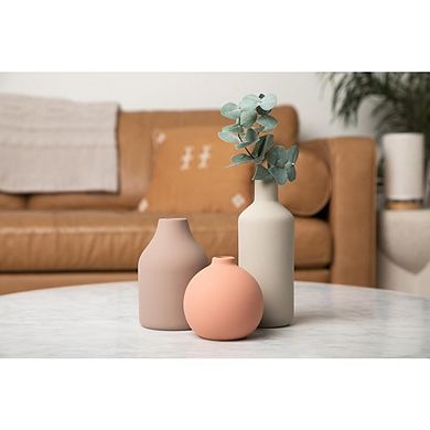 Ceramic Vase Set of 3, Modern Farmhouse Decorative Vases