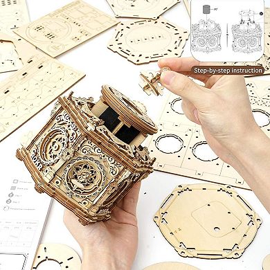 Robotime ROKR 3D (Secret Garden) - Spinning Musical Jewelry Puzzle Box