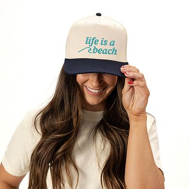 Life Is A Beach Wave - Women's Canvas Trucker Hat