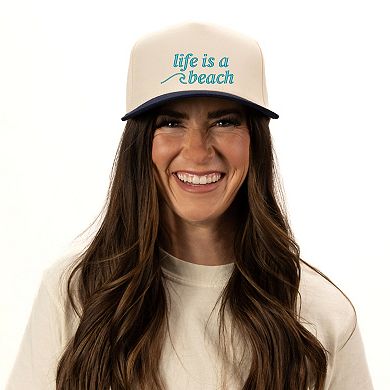 Life Is A Beach Wave - Women's Canvas Trucker Hat