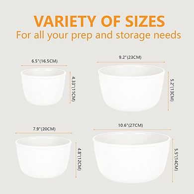 Plastic Mixing Bowl Set, BPA-Free, With Lids, Microwave & Dishwasher Safe
