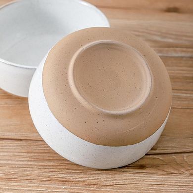 Ceramic Soup & Cereal Bowls Set, 30oz, Microwave & Dishwasher Safe, White