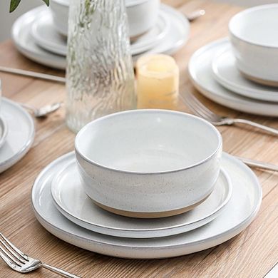 Ceramic Soup & Cereal Bowls Set, 30oz, Microwave & Dishwasher Safe, White