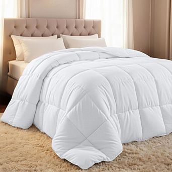 Comforter Duvet Insert, Quilted Comforter with Corner Tabs, Box Stitched Down Alternative Comforters