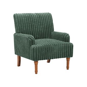 Lufeiya Accent Chair with 2-Inch Wide Wale Corduroy, Solid Wood Legs, Upholstered Armchair