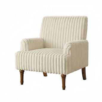 Lufeiya Accent Chair with 2-Inch Wide Wale Corduroy, Solid Wood Legs, Upholstered Armchair