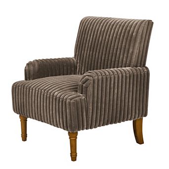 Lufeiya Accent Chair with 2-Inch Wide Wale Corduroy, Solid Wood Legs, Upholstered Armchair