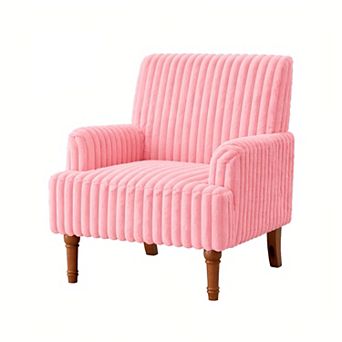 Lufeiya Accent Chair with 2-Inch Wide Wale Corduroy, Solid Wood Legs, Upholstered Armchair