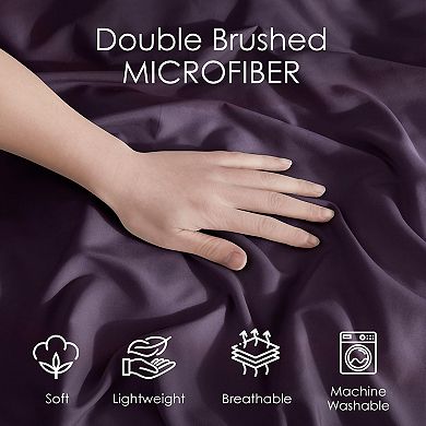 Duvet Cover Queen Size - 3 Piece Soft Double Brushed Bedding Set - Includes 1 Queen Duvet Cover