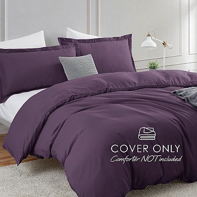 Duvet Cover Queen Size - 3 Piece Soft Double Brushed Bedding Set - Includes 1 Queen Duvet Cover