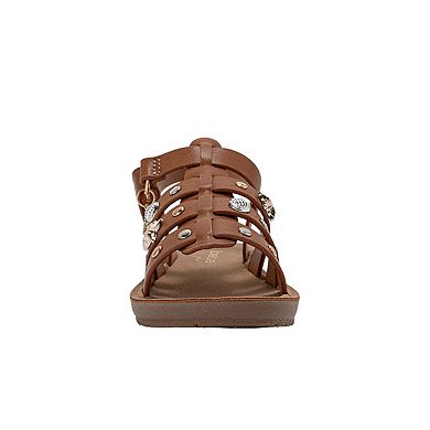 bebe Toddler Girls Strappy Sandals with Metal Charms