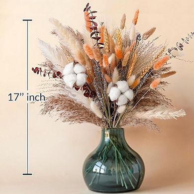 Fall Floral Bouquet with Pampas Grass and Cotton for Home Decor