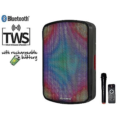 Supersonic 15” Portable Bluetooth Speaker w True Wireless Technology & FM Radio