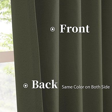 Faux Linen Blackout Curtains, Thermal Insulated Noise-Reducing Panels