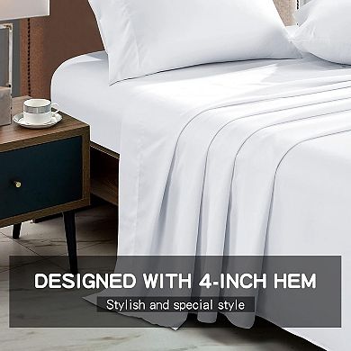 Full Flat Sheet - Hotel Quality Full Flat Sheet Only - Brushed Microfiber Top Sheet - Ultra Soft