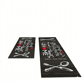 Farmhouse Kitchen Rug Set Washable Non Slip Absorbent Floor Mats