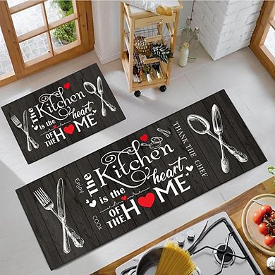 Farmhouse Kitchen Rug Set Washable Non Slip Absorbent Floor Mats