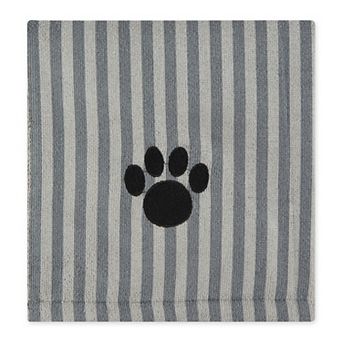 Bone Dry Embroidered Striped Microfiber Pet Towel