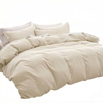 Duvet Cover King Size - 3 pc Prewashed Cotton-Like Polyester Extra Soft Bedding Set,No Comforter