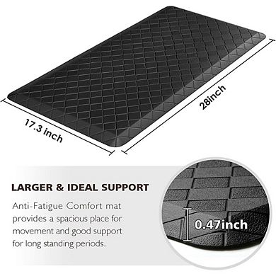 Cushioned Anti Fatigue Kitchen Mat Waterproof Non Slip Ergonomic Rug