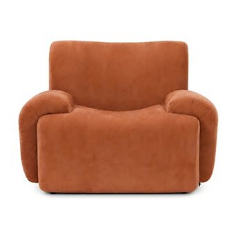 Lufeiya Chenille 42" Wide Upholstered Armchair with Deep Seat, Full Foam Cushion, No-Assembly