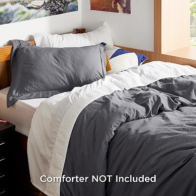Duvet Cover- 2 Pieces Prewashed Cotton-Like Extra Soft Bedding Set, No Comforter