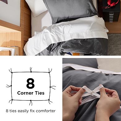 Duvet Cover- 2 Pieces Prewashed Cotton-Like Extra Soft Bedding Set, No Comforter