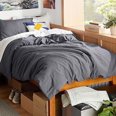 Duvet Cover- 2 Pieces Prewashed Cotton-Like Extra Soft Bedding Set, No Comforter