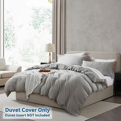 Duvet Cover Queen Size - Soft Prewashed Duvet Cover Set, 3 Piece, with Zipper Closure- No Comforter