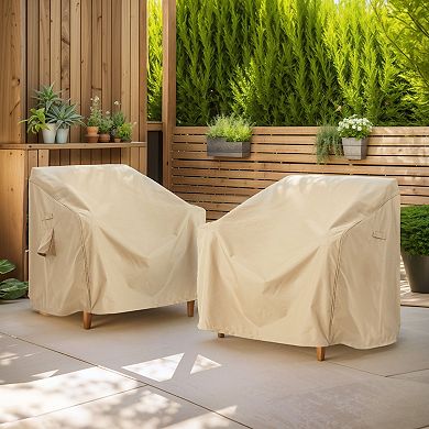 2 Pack Waterproof Couch Cover, Outdoor Sofa Cover for Love Seat, Sectional, Bench, Chair
