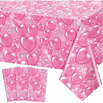 Disposable Plastic Tablecloth, Waterproof Oil-Proof Spill-Resistant