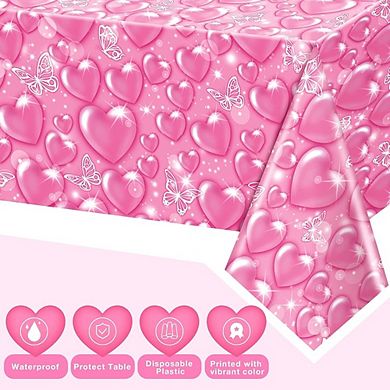 Disposable Plastic Tablecloth, Waterproof Oil-Proof Spill-Resistant