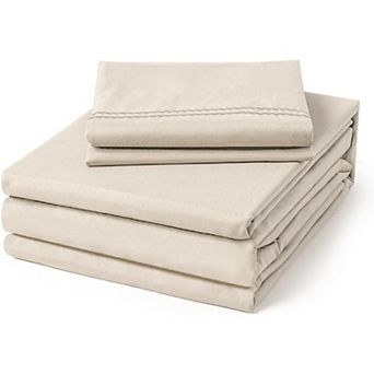 Twin Size Sheet Set - 4 pc Soft Breathable Luxury Bed Sheet Set - Shrinkage & Fade Resistant