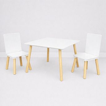 Lufeiya Kids Table and 2 Chairs Set, 3 pc Activity Play Table Set for Children's Room