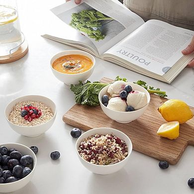 Porcelain Dessert & Cereal Bowls Set of 8, Microwave & Dishwasher Safe