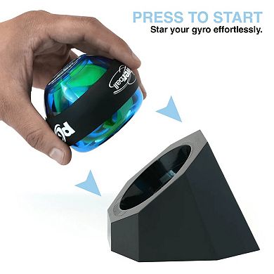 DFX Powerball Blue Gyro Exerciser with Powerdock