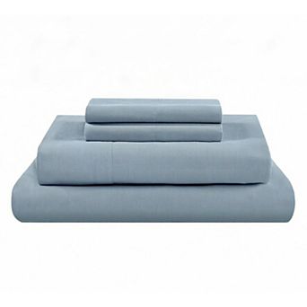 Cotton Sheet Set Breathable, Soft with 12" Elastic Pocket Fits up to 14" Mattress, All Season Cozy