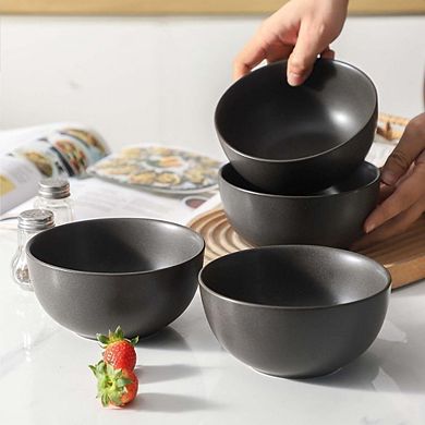 Cereal & Soup Bowls Set of 4 Ceramic, Dishwasher & Microwave Safe