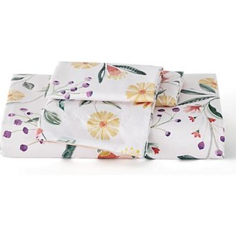Duvet Cover King Size - Reversible Floral Duvet Cover Set with Zipper Closure, 3 pc Bedding Set